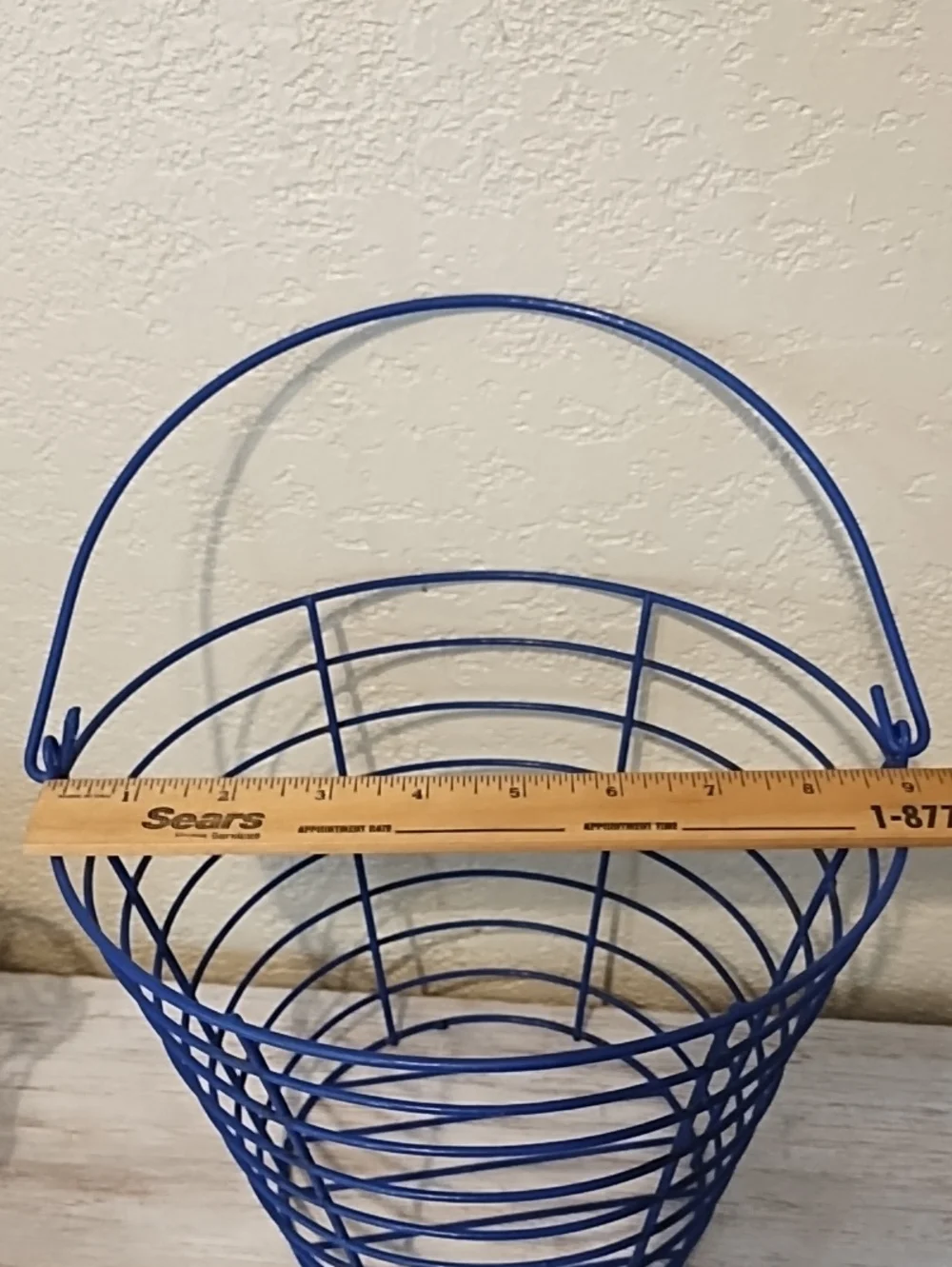 Blue Wire  Basket — Home Accents